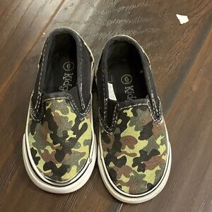 Kidgets Camo Slip-On Sneakers - Green and Brown